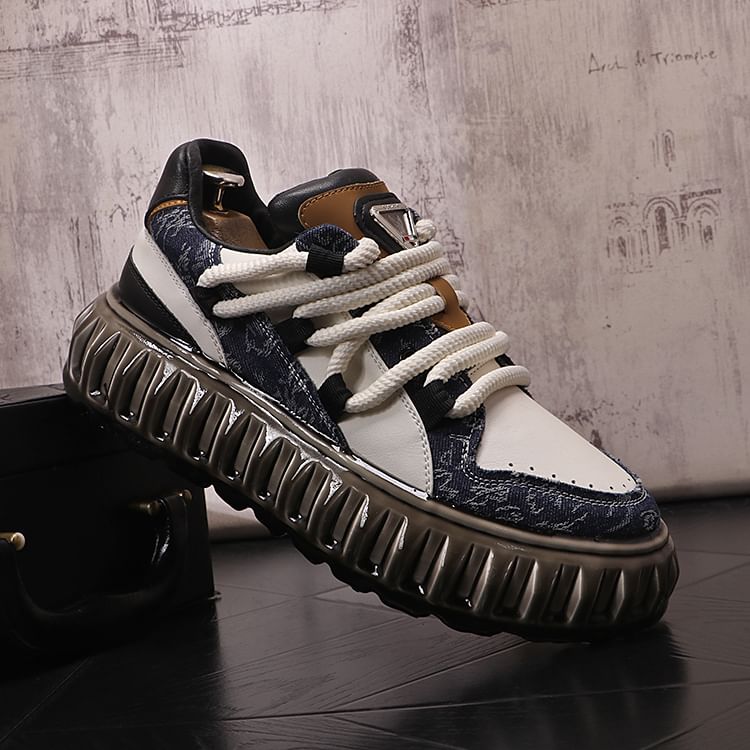 Mr Ozera - Bedrukte platform sneakers