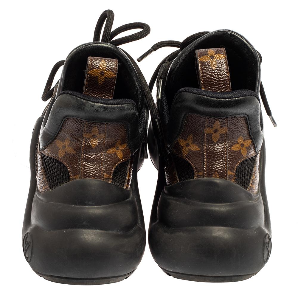 Louis Vuitton Black/Brown Monogram Canvas And Neoprene Archlight Sneakers