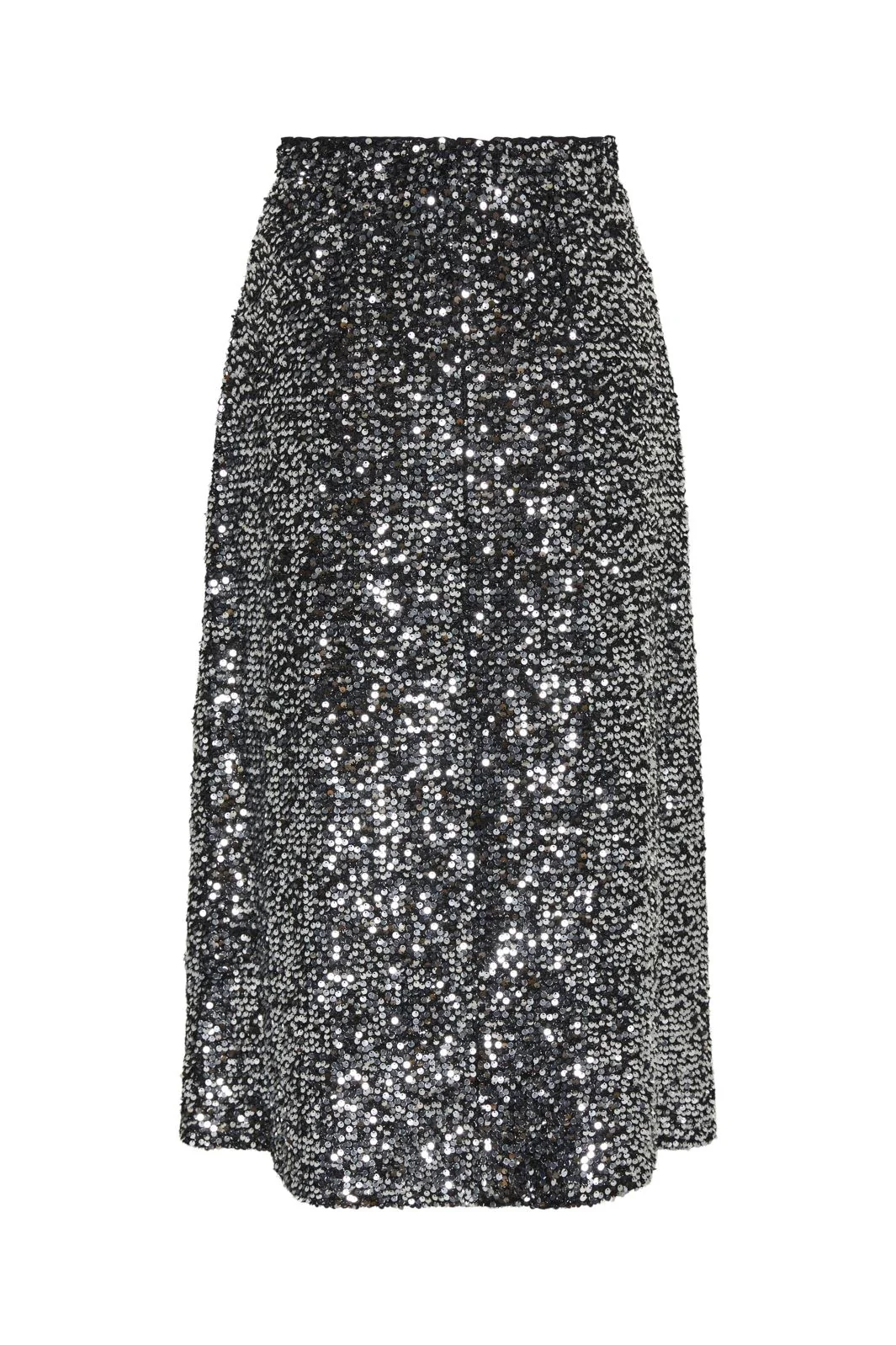 Pieces Pcserena Sequin Midi Skirt Mm 4537178 black silver sequince