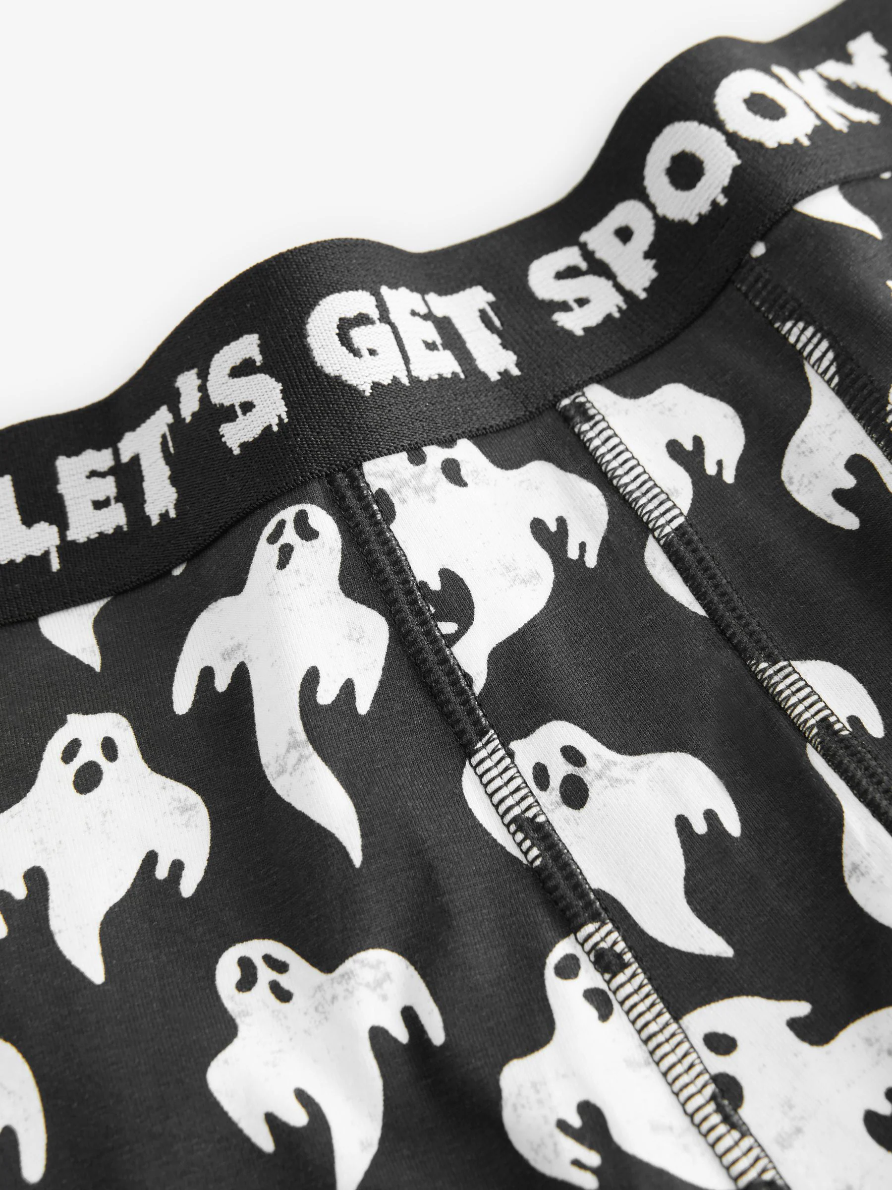 Zwart/witte Ghost - Halloween-patroon zwembroek