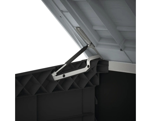 Keter Store-it-out Max tuinbox inclusief gasveren, 145,5 x 82 x 125 cm, antraciet/grijs