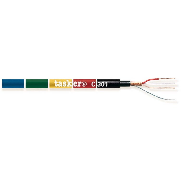 Tasker C301-Black audiokabel, 2x 0.22 mm², ø 6 mm, 100 m