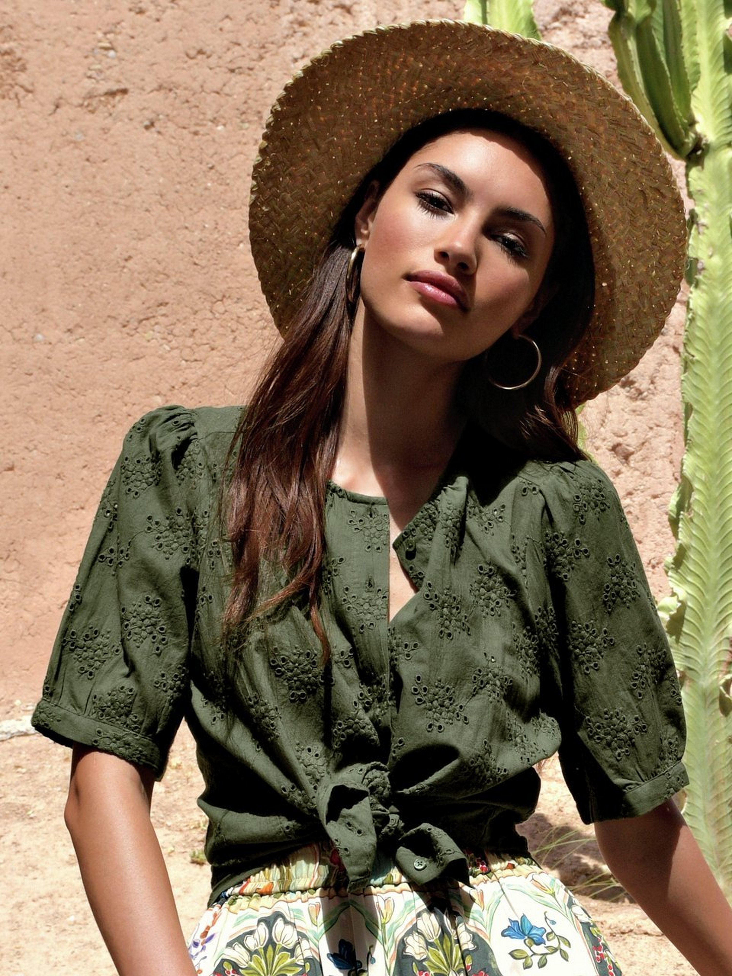Bluse mit Rundhals-Ausschnitt