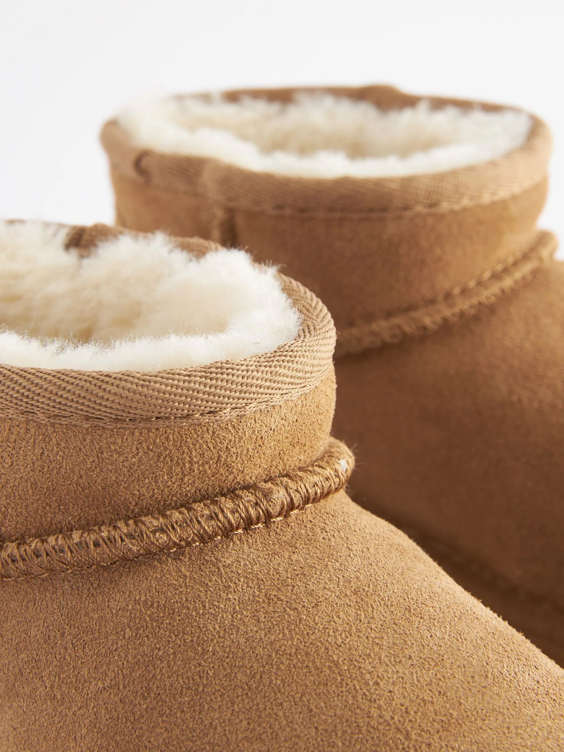 Lichtbruin - Lage schoenen mini warmgevoerde waterafstotende suède Boots