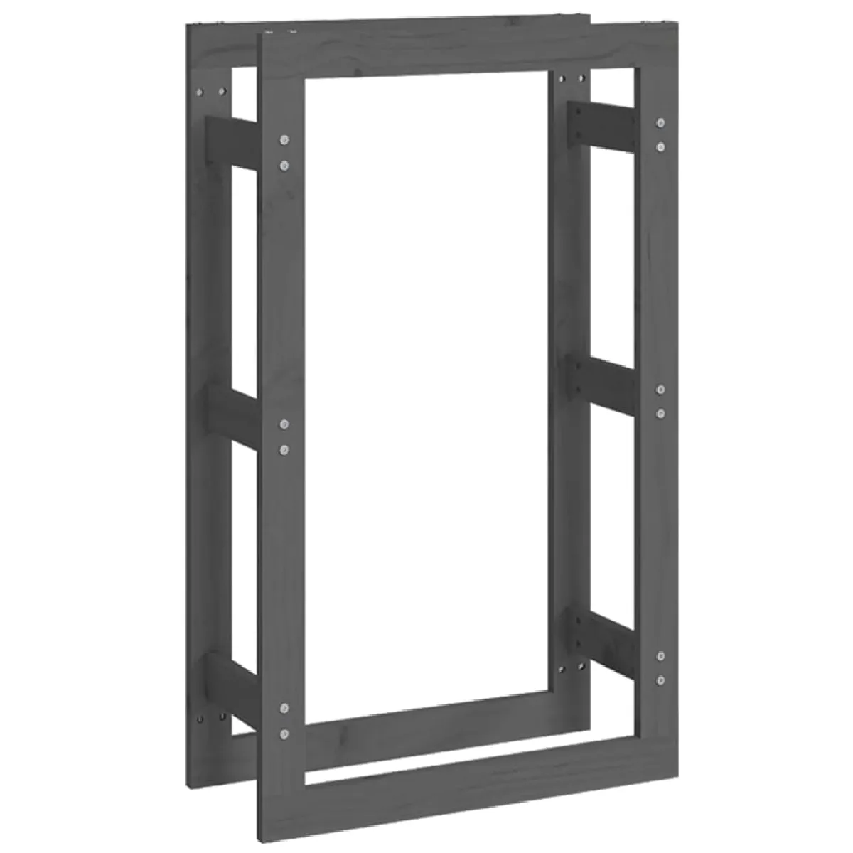 vidaXL Support bois de chauffage Gris - 60x25x100