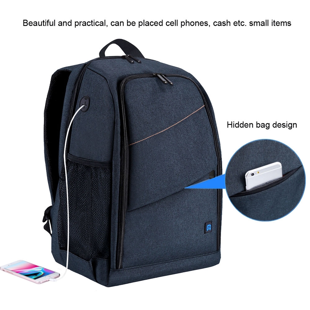 Spritzwasserfester DSLR Kamera Rucksack Aufbewahrungs Tasche für Spiegelreflexkameras   Regenschutz (45x33cm) - Schwarz
