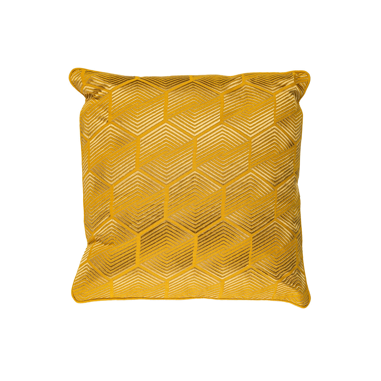 Kussen Art Deco linnen ochre
