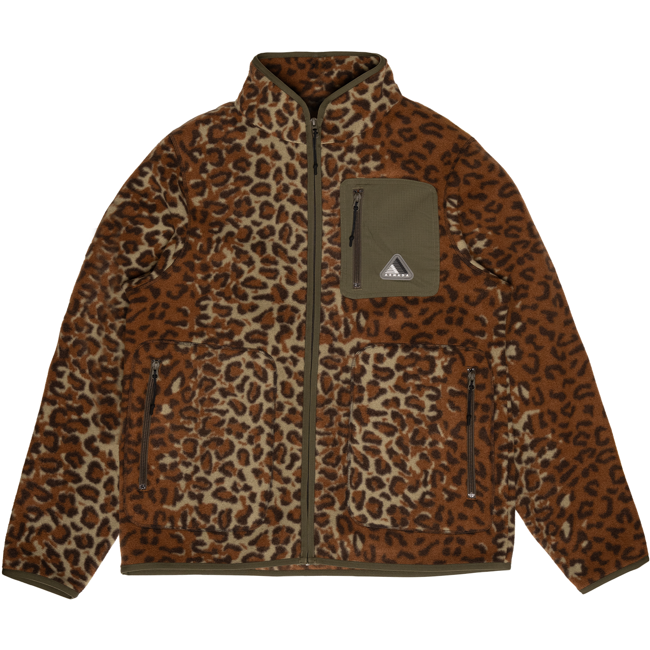 Armada Skiwear Fleece Jacke LEDGER leopard-olive | Midlayer & Fleecejacken | Skibekleidung | Herren | XSPO-Fashion