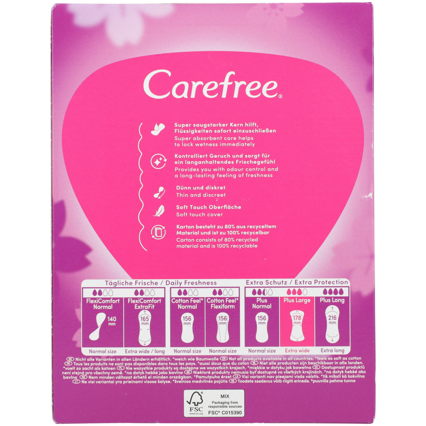 Carefree Plus Large Fresh 48 Stück