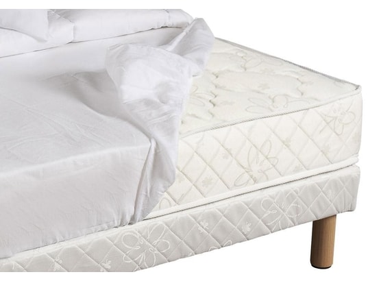 TERRE DE NUIT - Drap housse 100% coton blanc - bonnet 27 cm 180x200