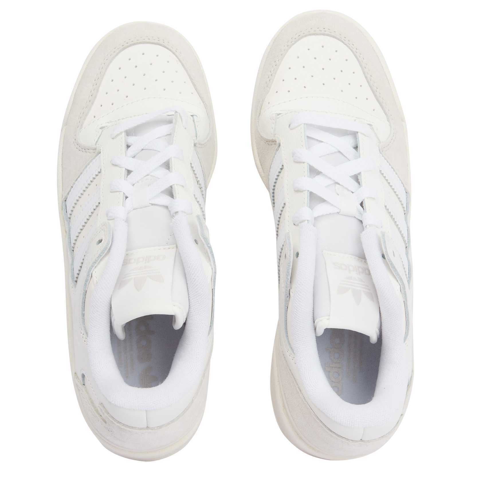 FORUM LOW CL - Baskets basses bi-matière cuir| Blanc