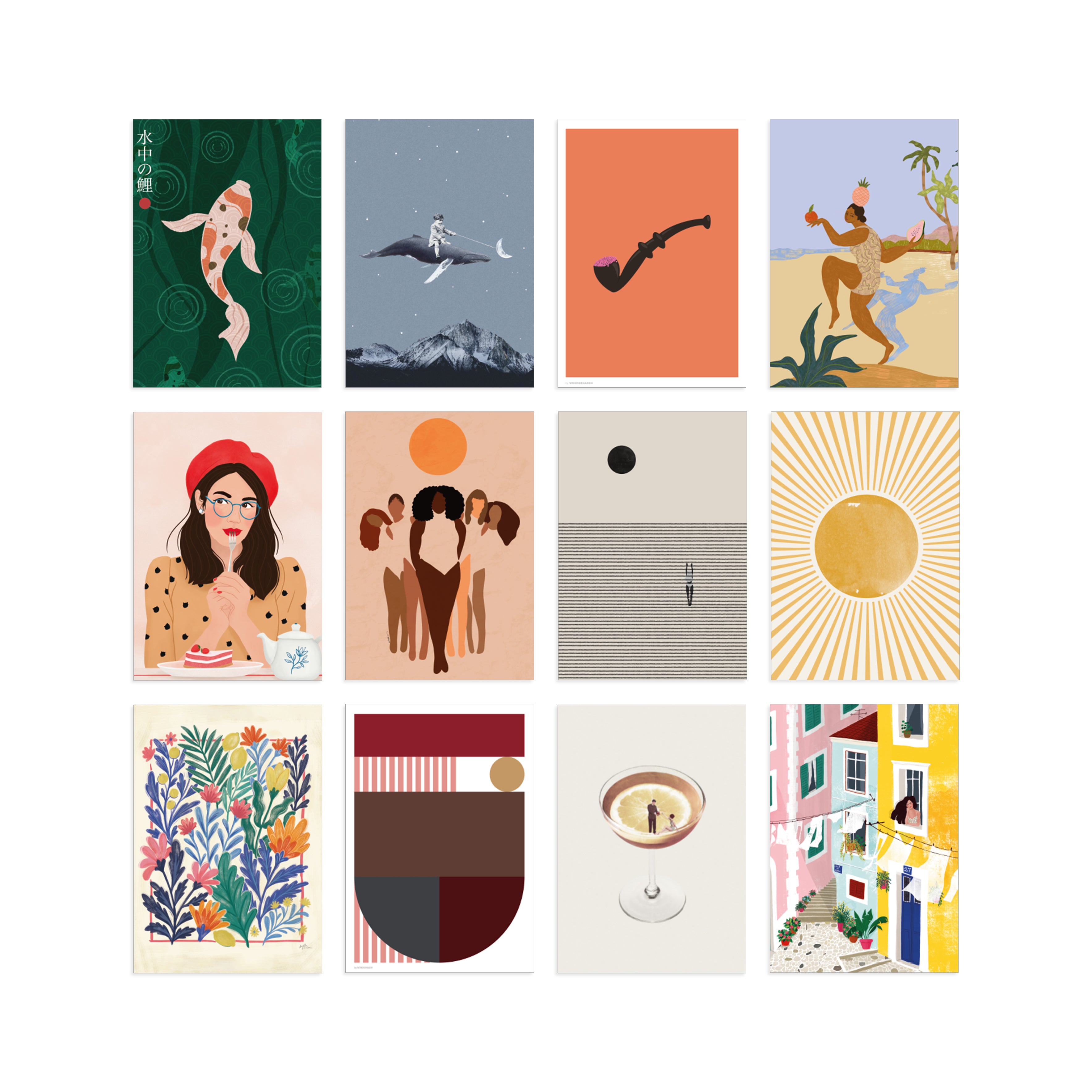 Poster & Frame  Bold Ones kortpakke, 12 stk. - A6