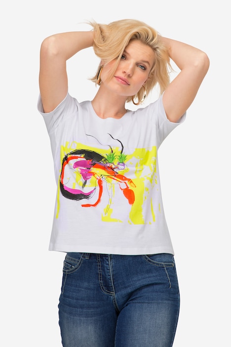 T-Shirt, Hummer Print, Rundhals, Halbarm, OEKO-TEX Made in Green