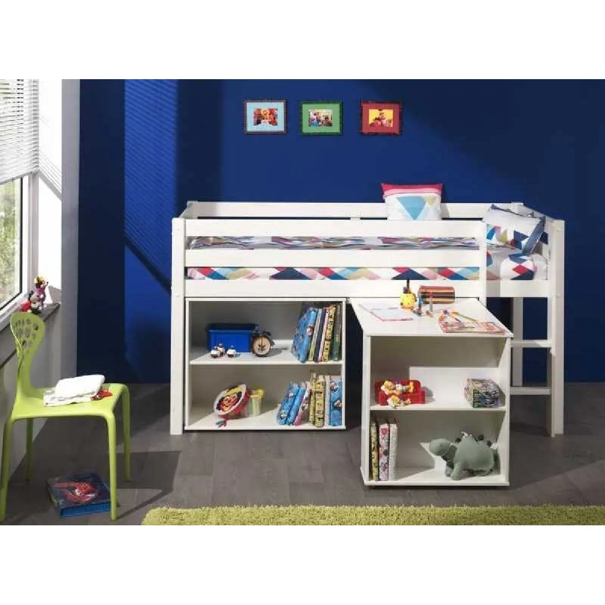 Vipack Pino Bureau pour Lit Mezzanine - Blanc