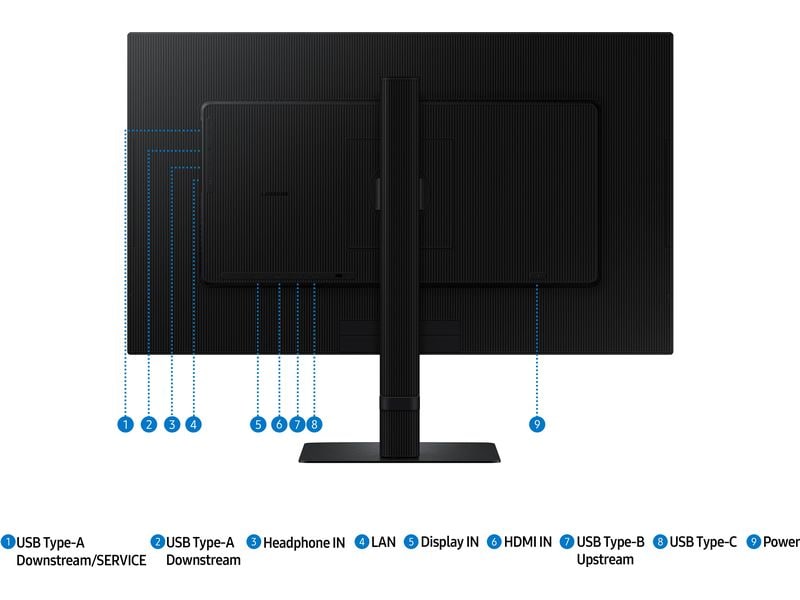 Samsung Monitor ViewFinity S8 LS32D800UAUXEN Ergonomischer 32