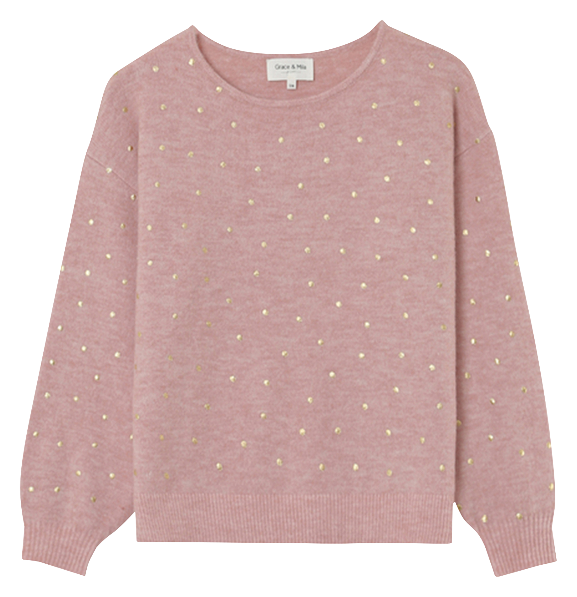 LOUANGE - Pull col bateau à pois | Rose