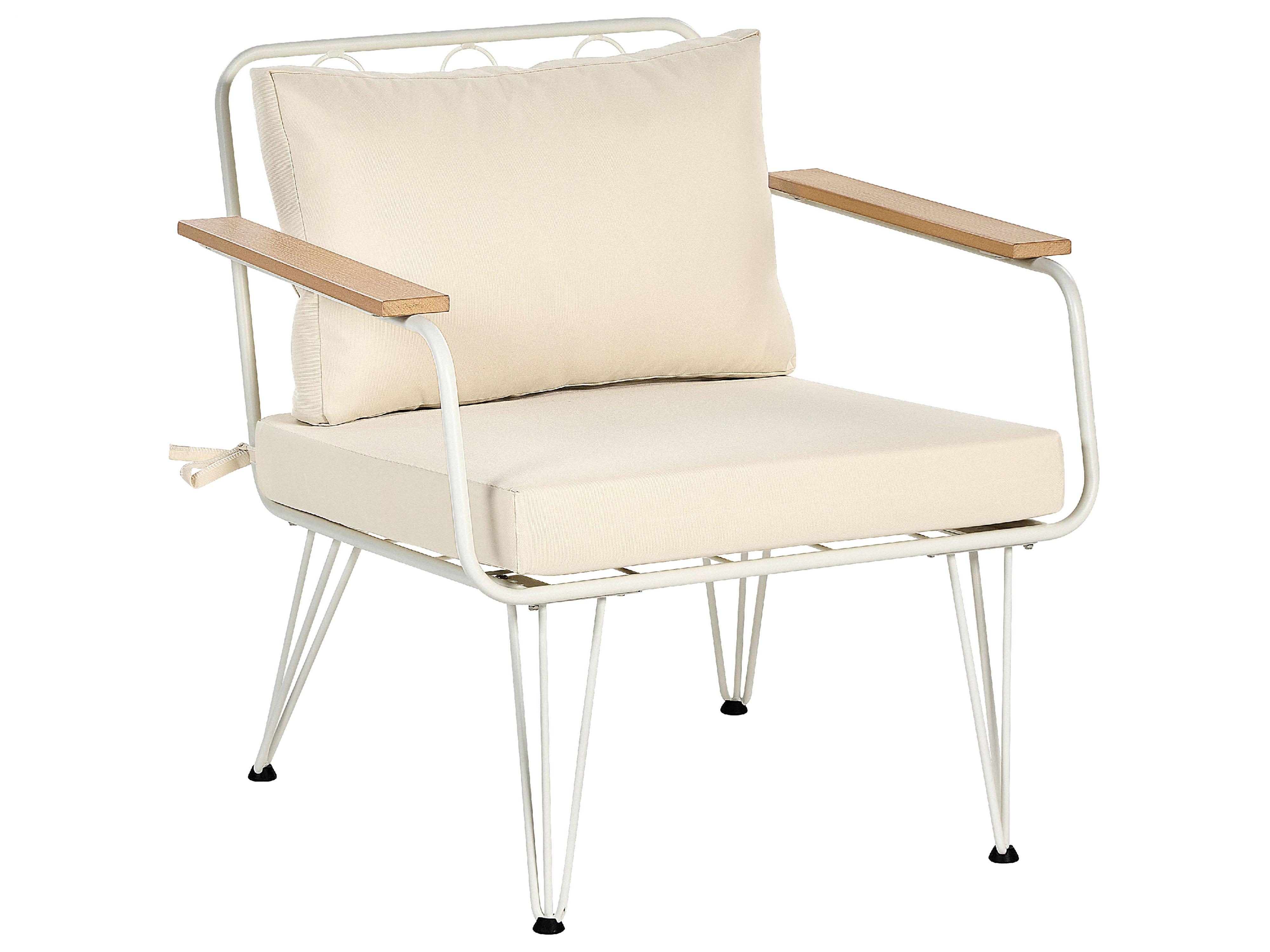 Loungeset met tafel 4-zits MONTESILVANO Metaal Lichtbeige