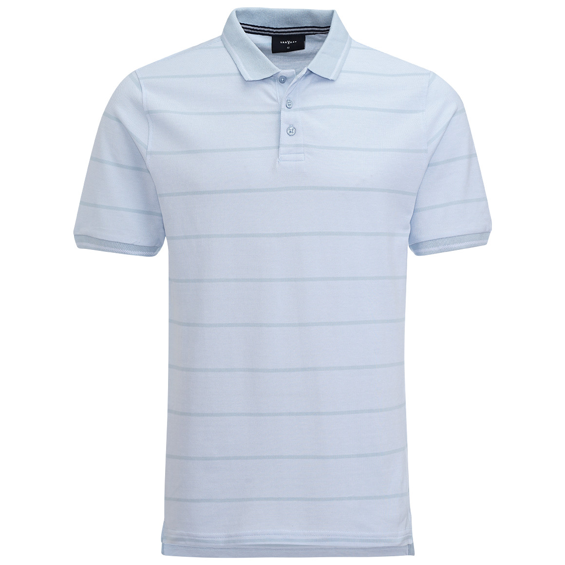 VanVaan Herren Poloshirt mit Streifen hellblau