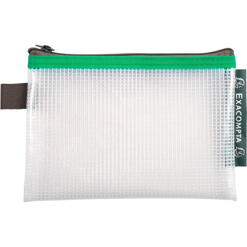 Pochette de rangement à fermeture éclair A6 Exacompta couleurs assorties