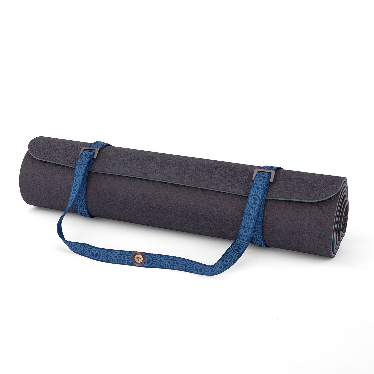 bodhi Yogamatten-Tragegurt gemustert, PEACE Print blau