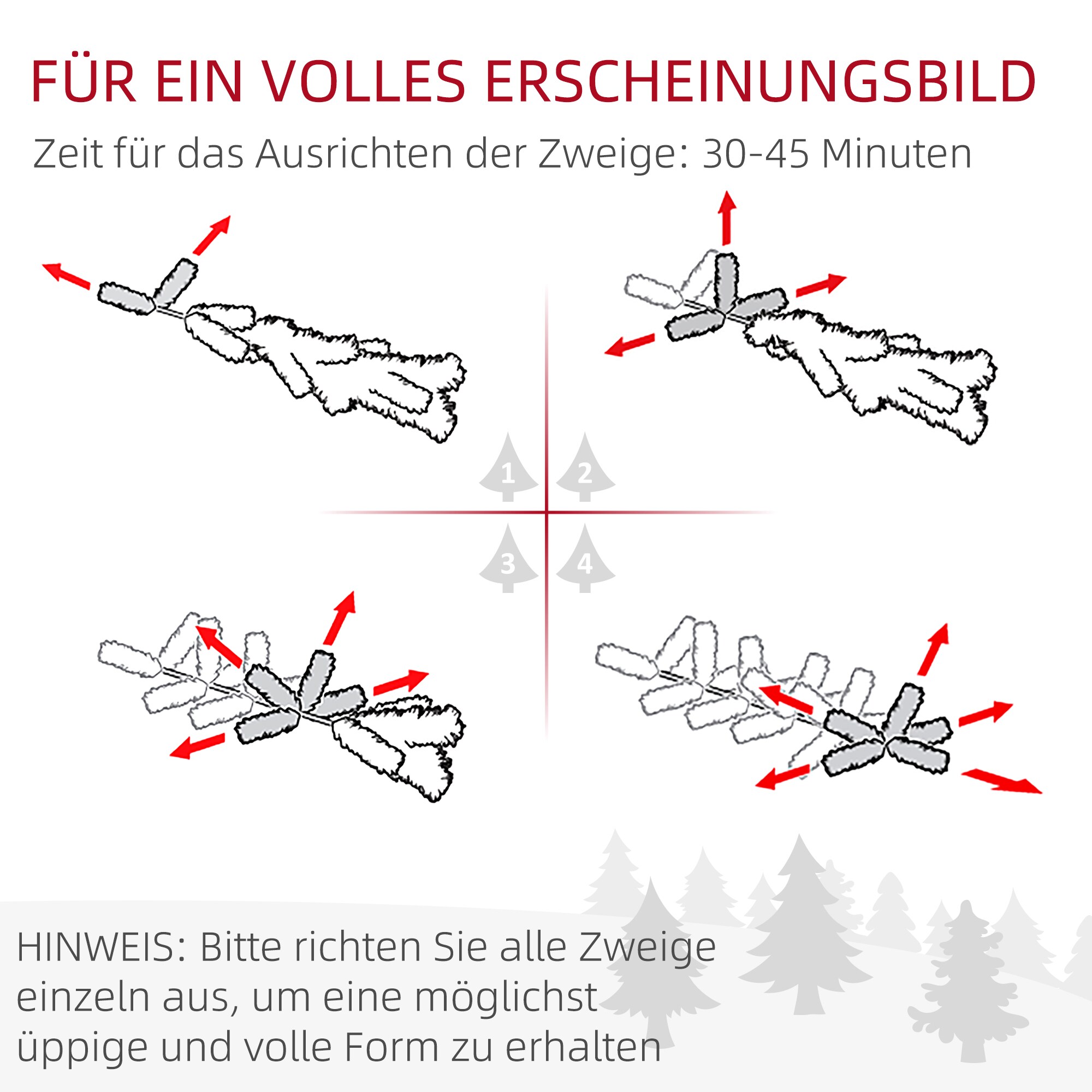 HOMCOM Künstlicher Weihnachtsbaum mit Kunstschnee und 1471 Zweigen bunt ?153 x H180 cm