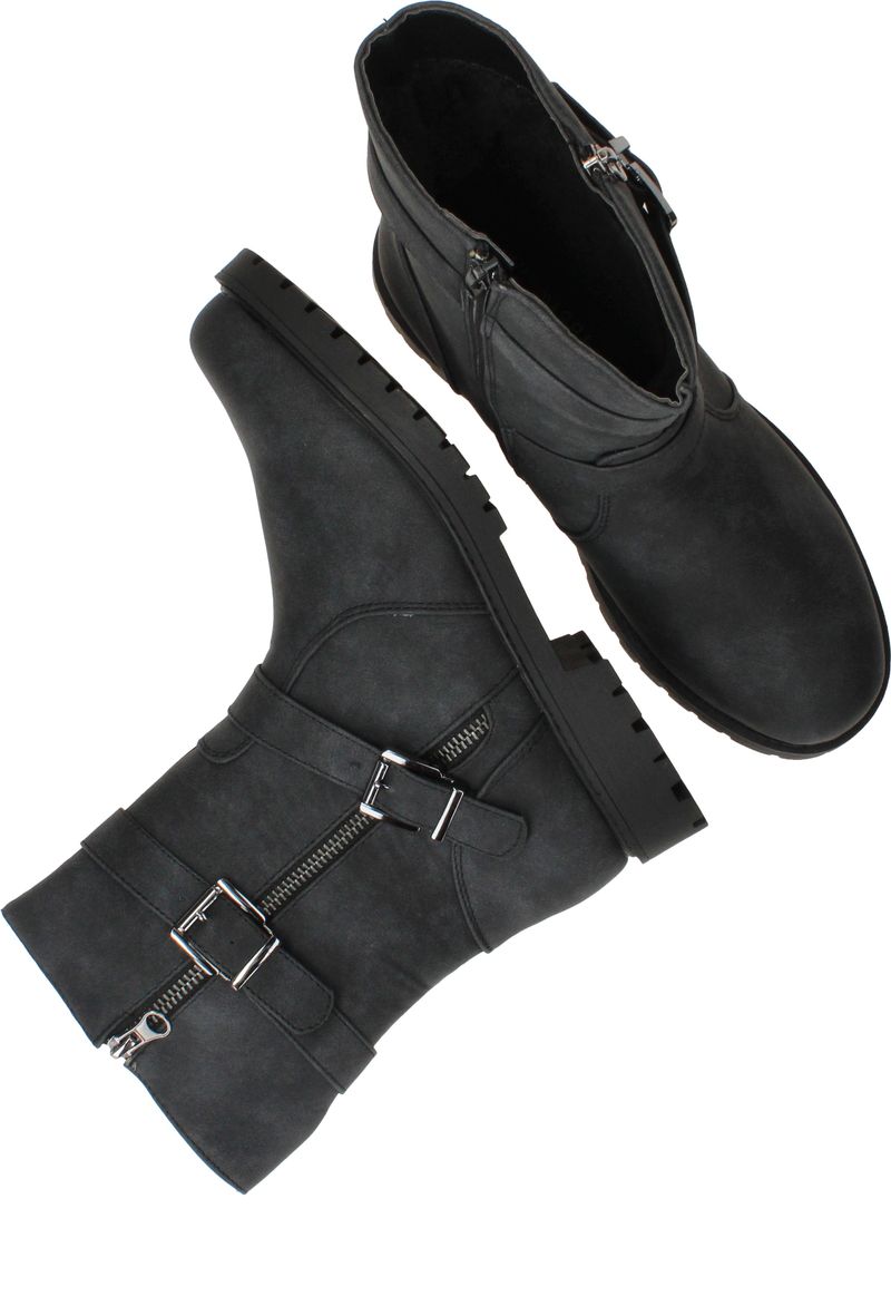 DSTRCT Bikerboots Zwart Dames