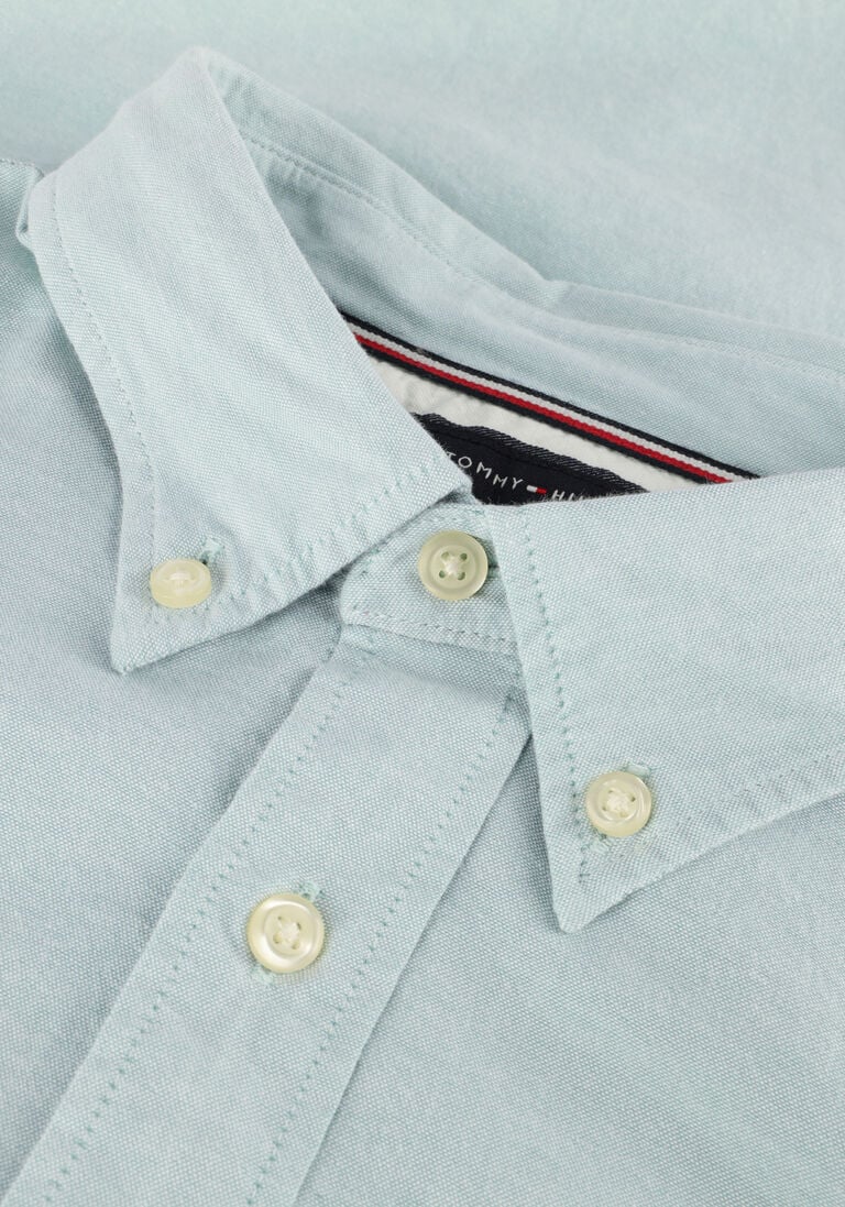 TOMMY HILFIGER groene tommy hilfiger casual overhemd 1985 flex oxford rf shirt