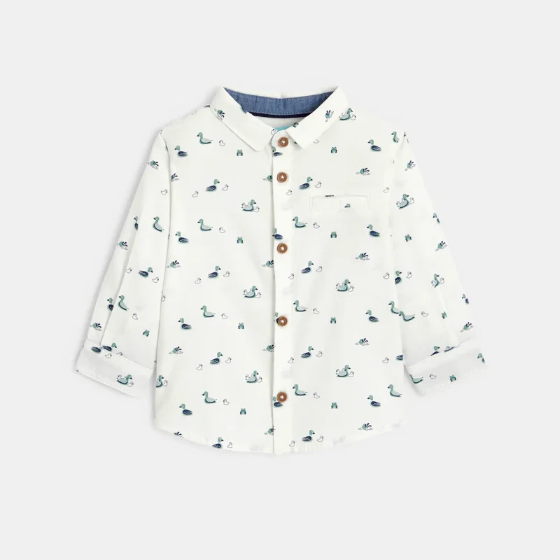 Chemise canards blanc bébé garçon Blanc