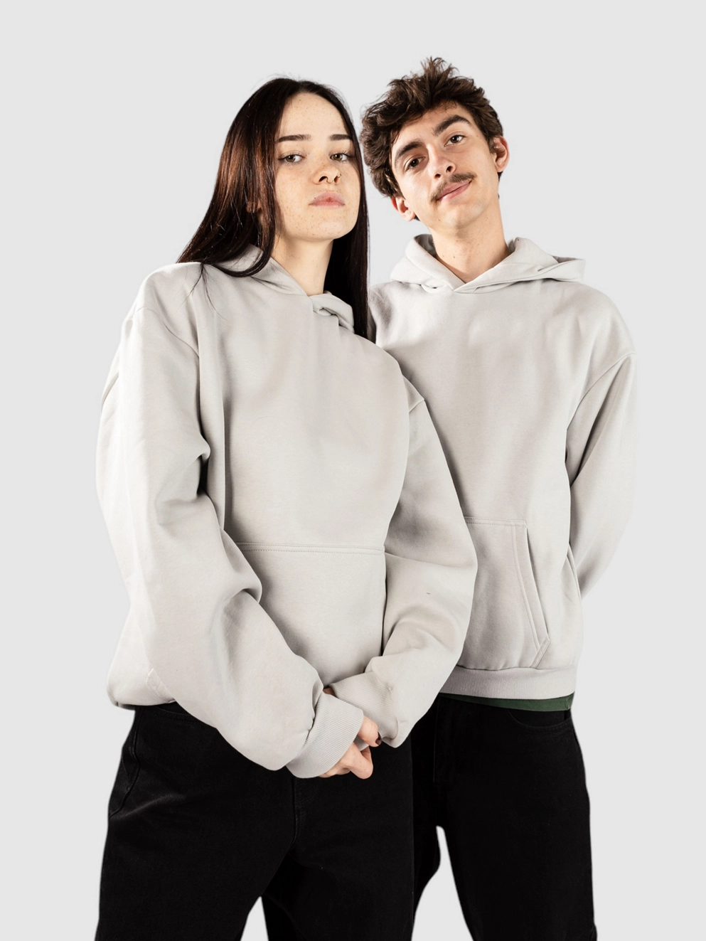 Urban Classics Fluffy Hoodie light asphalt