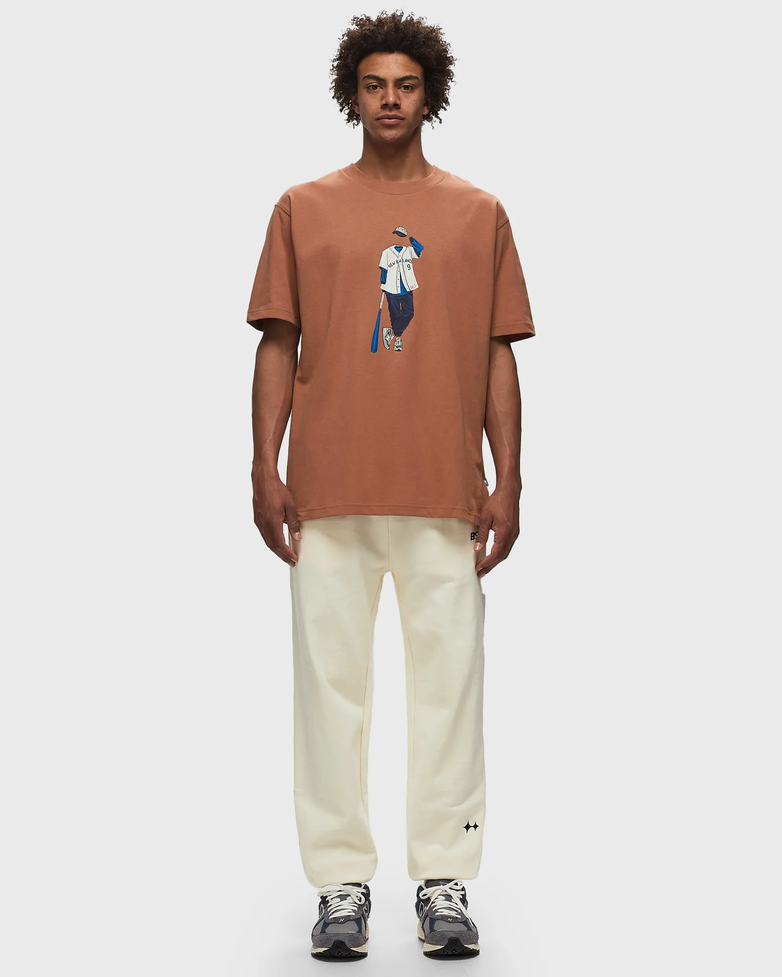 Camiseta Relaxed estilo beisebol da New Balance Athletics