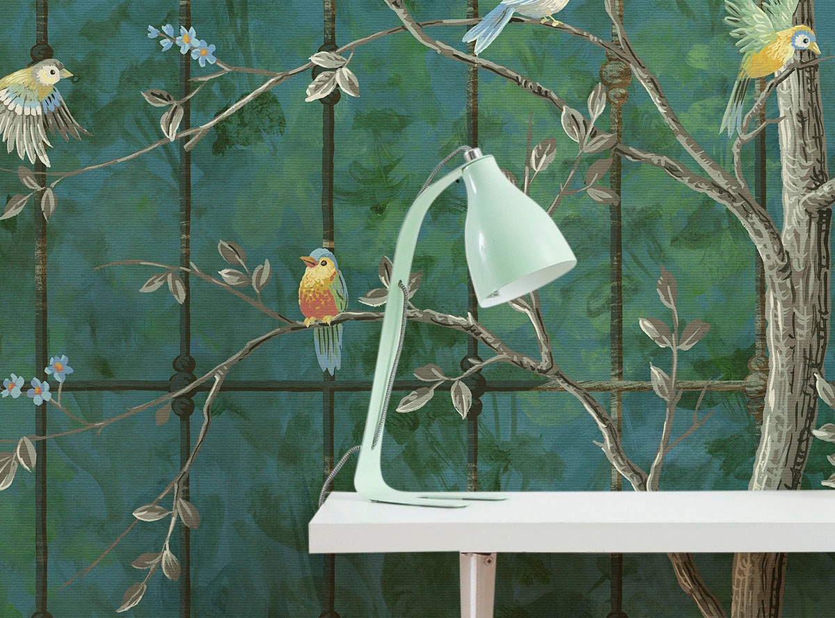 Komar Fototapete »Digitaldruck Vlies -  Birdsong Breeze - Grösse 400 x 250 cm« bedruckt glatt Wohnzimmer, Schlafzimmer