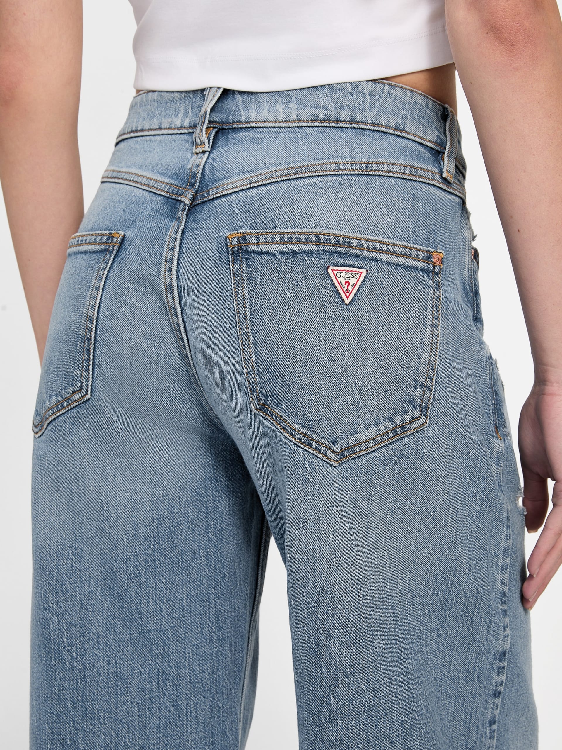 Calça jeans Eco Bellflower de perna larga