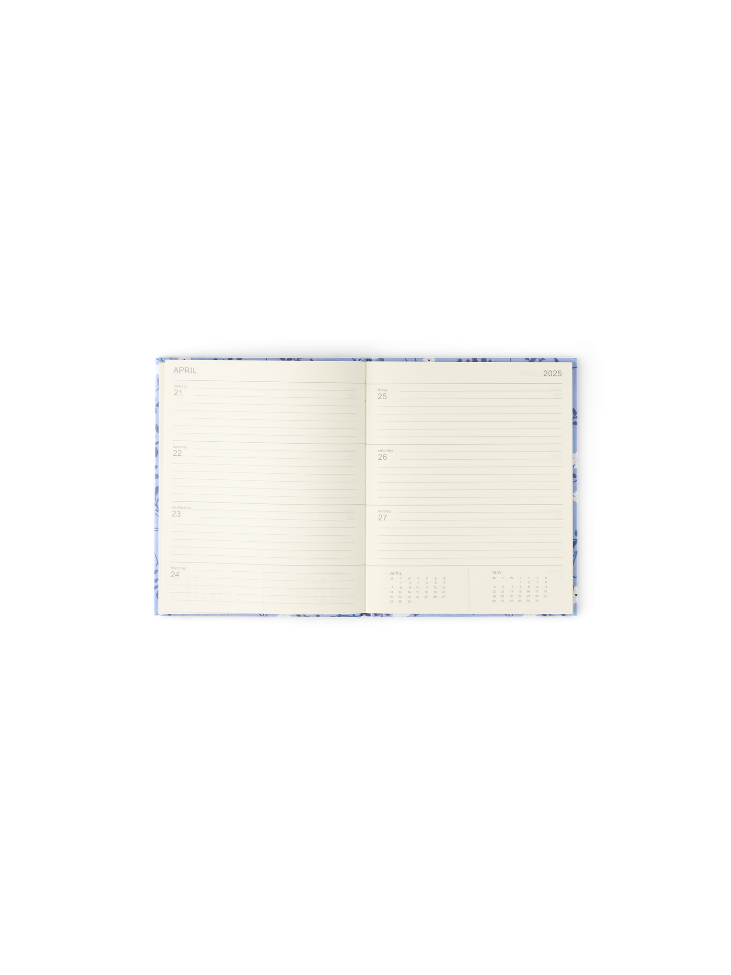 Kalender 2025 | Papir/karton. 20 x 16,5 cm. | Lavender