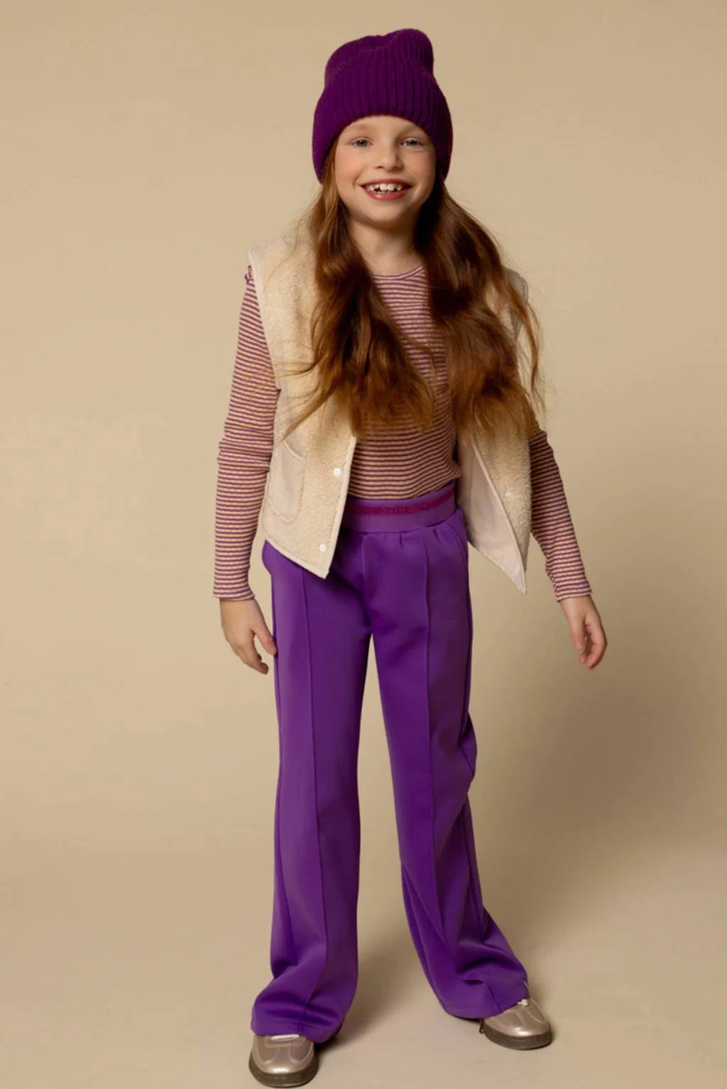 LOOXS little relaxed casual broek paars