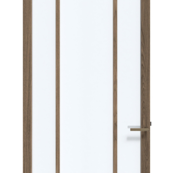 Arne & Bodil binnendeur ABE108 satijnglas - donker eiken houtlook afwerking
