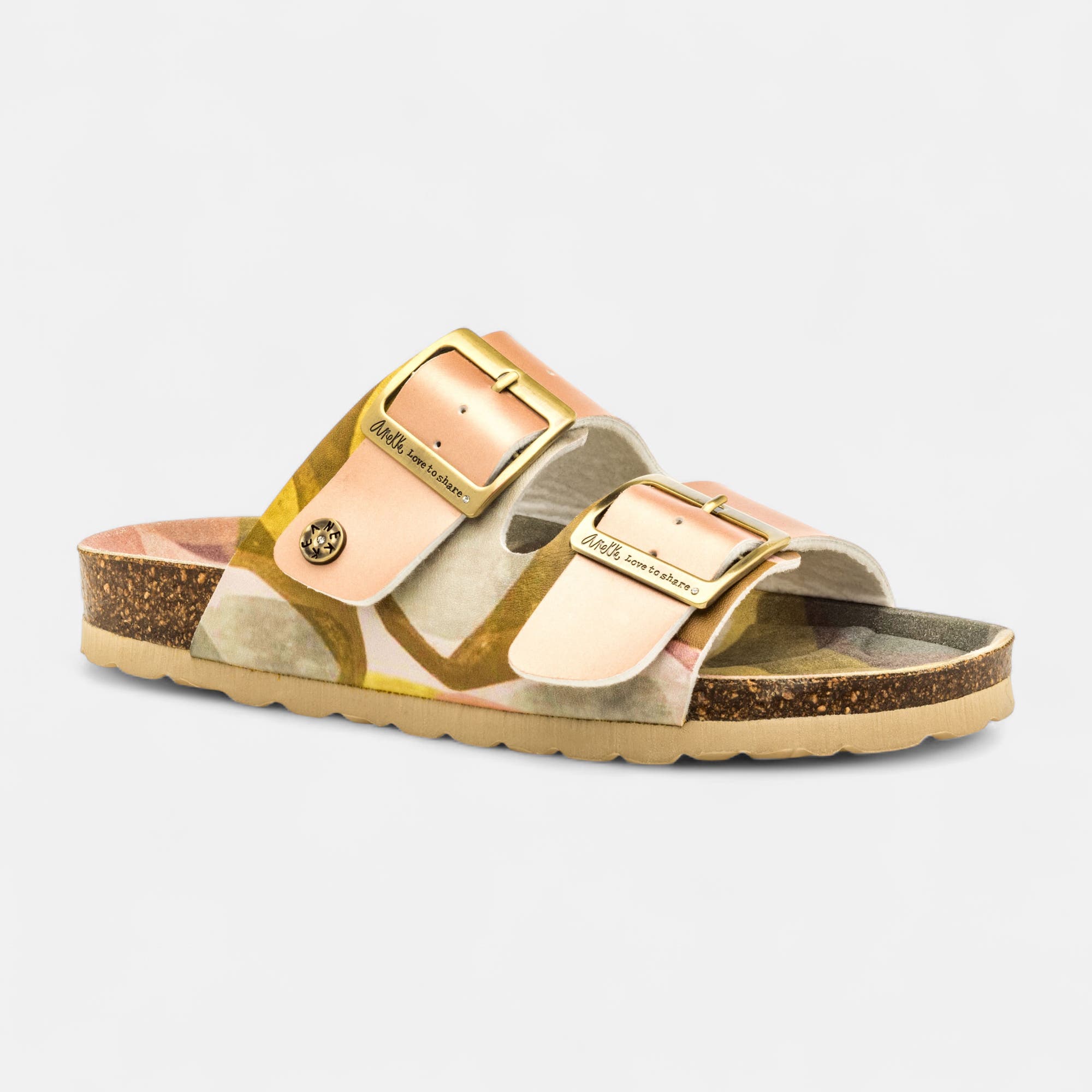 Mules semelle liège Femme rose