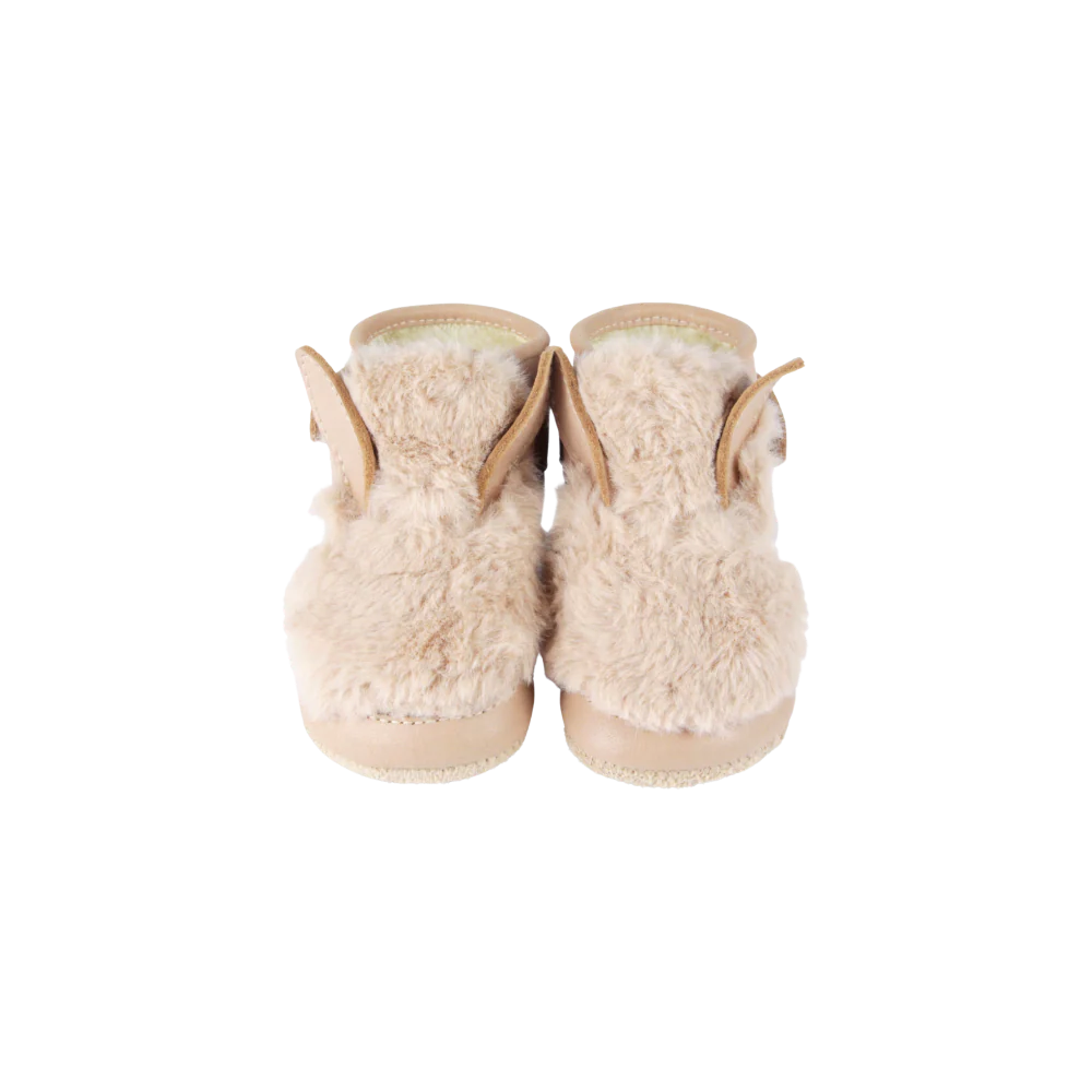 Richy Booties | Fluffy Bunny | Warm Beige Soft Faux Fur