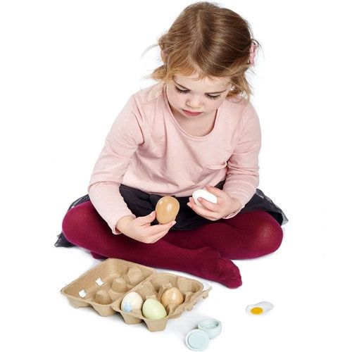 Tender leaf toys eierdoosje met 6 eieren