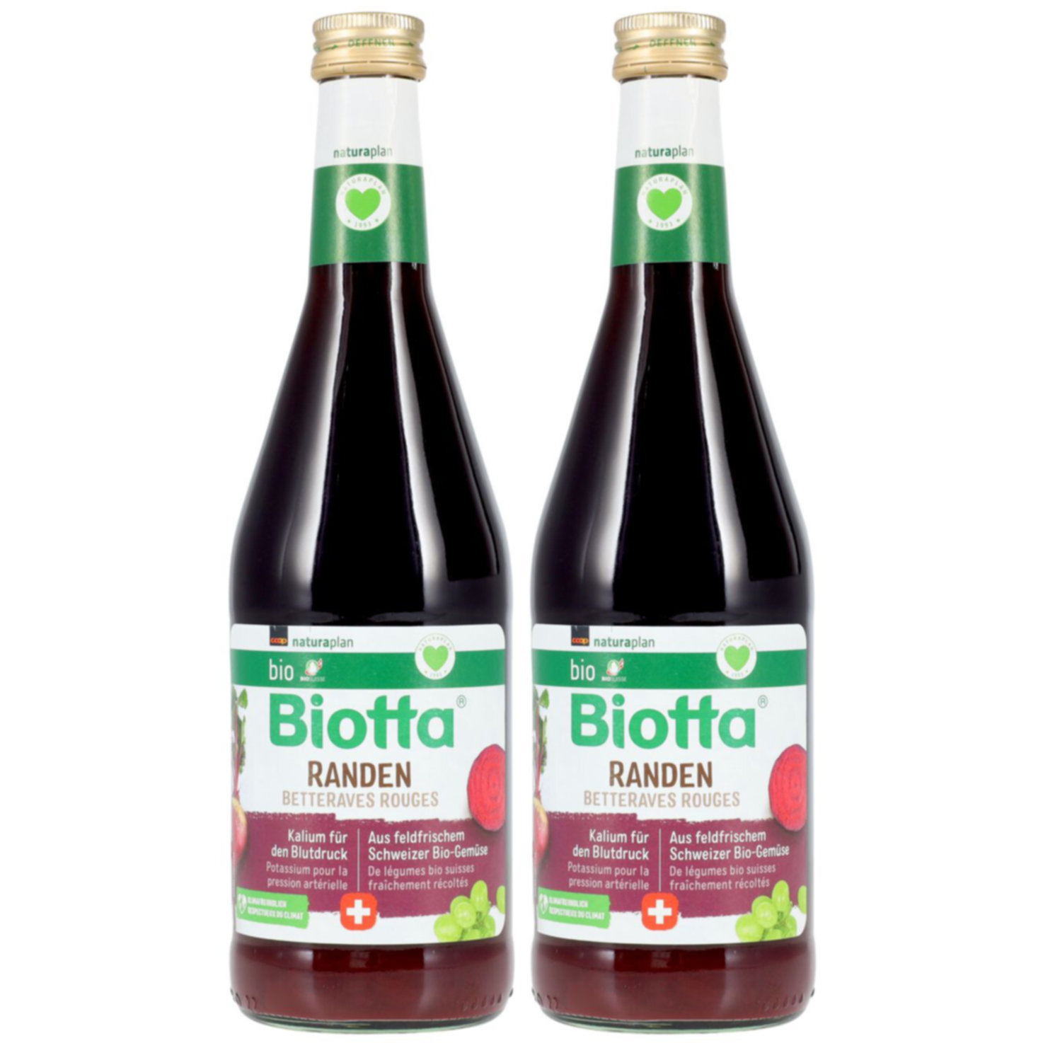 Biotta Naturaplan Bio Gemüsesaft Randen 2x 50cl -2x 50cl
