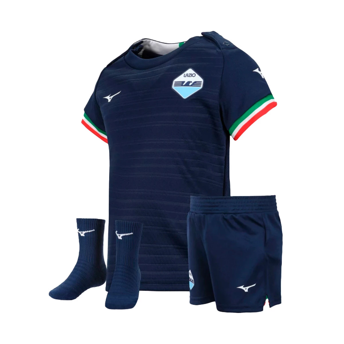 Conjunto Mizuno Lazio Segundo Equipamento 2023-2024 Bebé