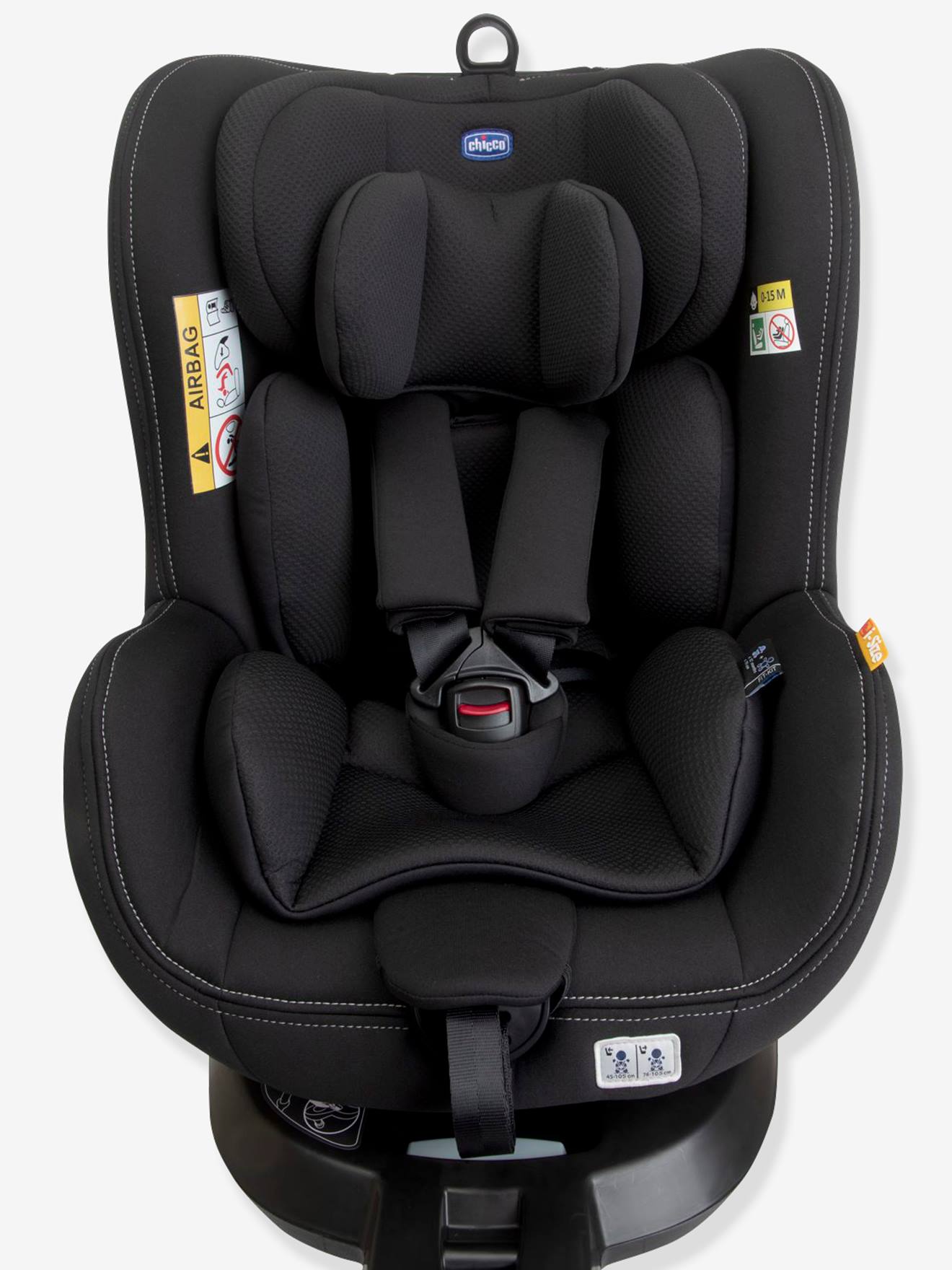 Cadeira auto giratória CHICCO Seat2Fit i-Size, 45 a 105 cm, equivalente ao grupo 0+/1, cinza