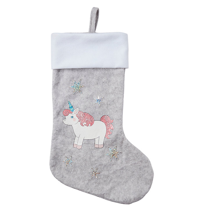 Chaussette Licorne gris 32 x 50 cm