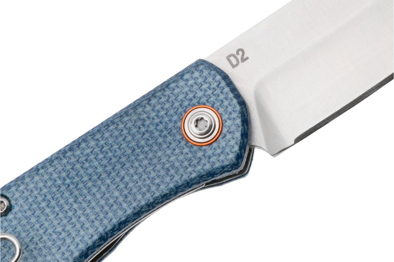 Black Fox Teeny BF-785 Satin D2, Blue Micarta, zakmes