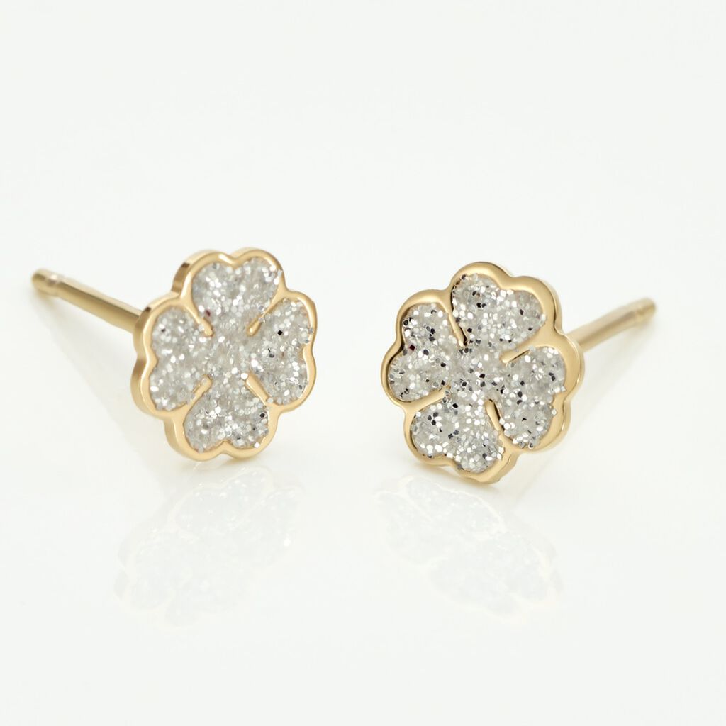 Boucles D'oreilles Puces Or Jaune Gontranie