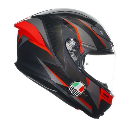 Casque AGV K-6 S - SLASHCUT - Gris / Rouge