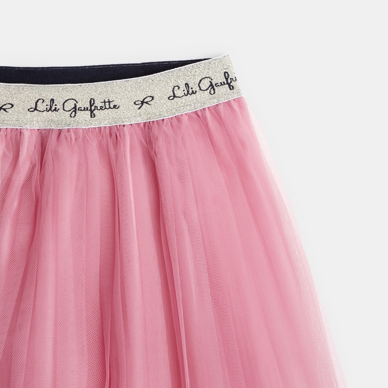Jupon court en tulle rose fille Lili Gaufrette
