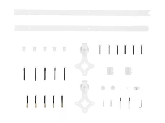 Porte coulissante et kit de quincaillerie 95x210 cm pin massif