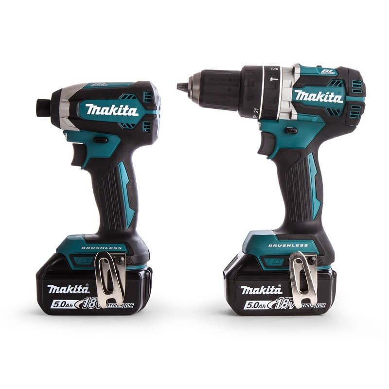 Makita DLX2180TJ 18V Li-ion accu klop-/schroefmachine (DHP484) & slagschroevendraaier (DTD153) combiset (2x5.0Ah) in Mbox - koolborstelloos