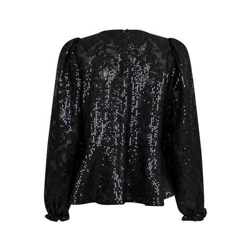 Neo Noir Rizzo Sequins Bluse, Sort, 34