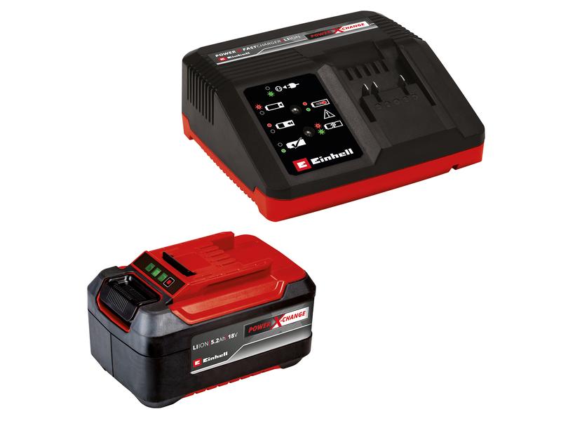 Einhell Akku und Ladegerät PXC-Starter-Kit 18 V, 5.2Ah Power X-Change-Fastcharger-Set